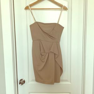 BCBG khaki colored tube dress size 2!